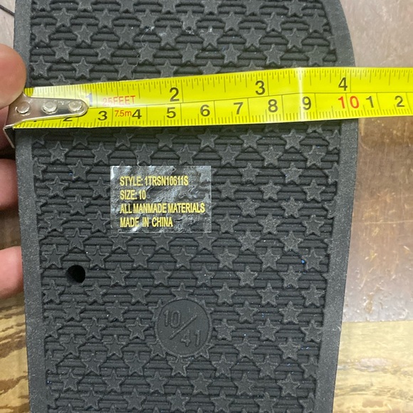 NWT TRUE RELIGION RHINESTONE SANDALS  Slipper Slide black crystal Swarovski - Picture 8 of 13